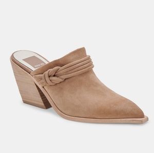 NEW Dolce Vita Sita Suede Mules - Mushroom